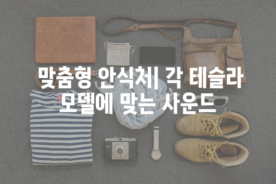  맞춤형 안식처| 각 테슬라 모델에 맞는 사운드