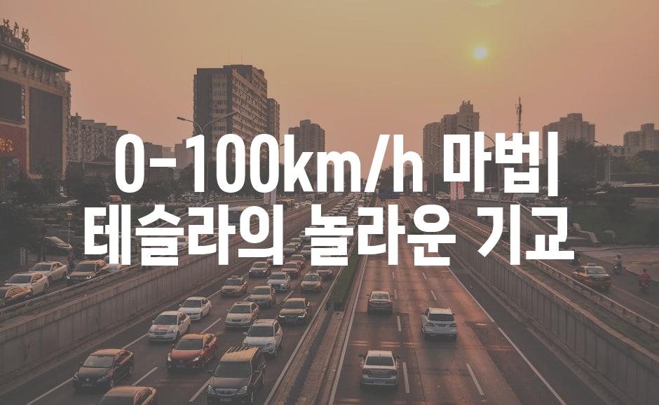  0-100km/h 마법| 테슬라의 놀라운 기교