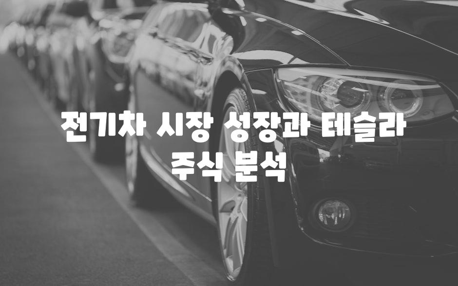  전기차 시장 성장과 테슬라 주식 분석