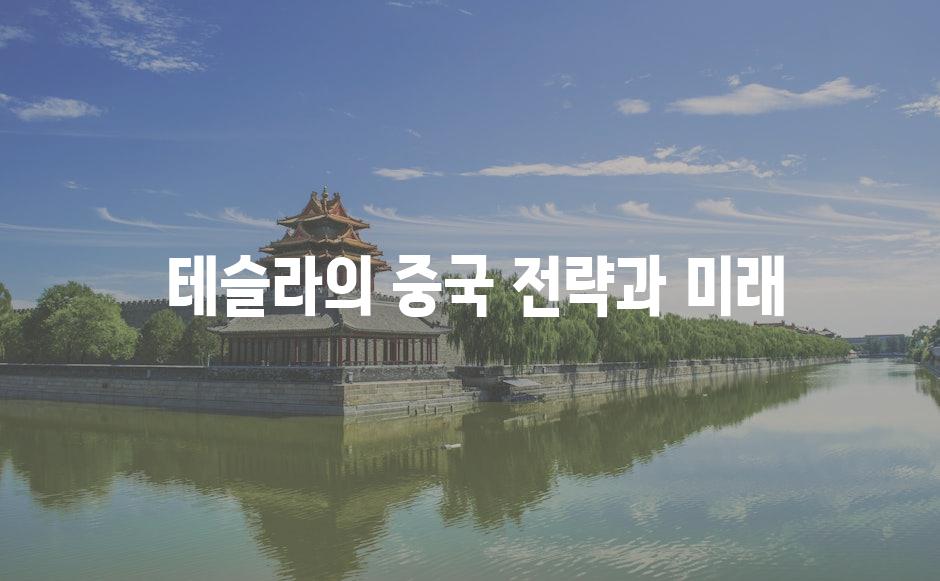  테슬라의 중국 전략과 미래