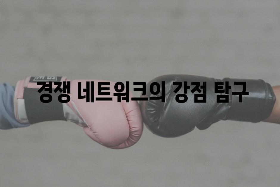  경쟁 네트워크의 강점 탐구