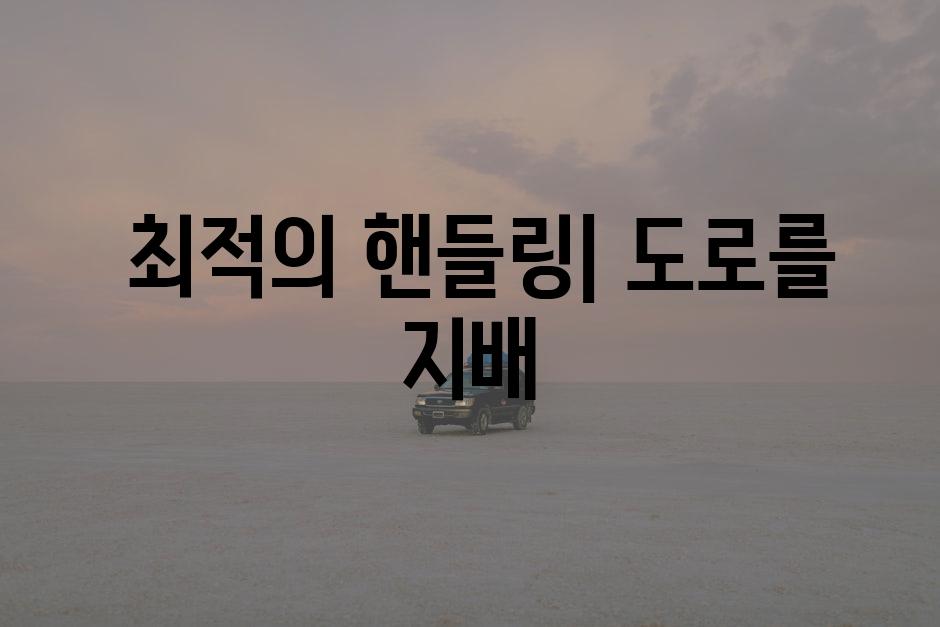  최적의 핸들링| 도로를 지배