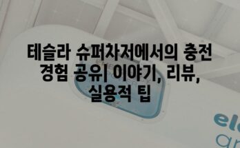 테슬라 슈퍼차저에서의 충전 경험 공유| 이야기, 리뷰, 실용적 팁