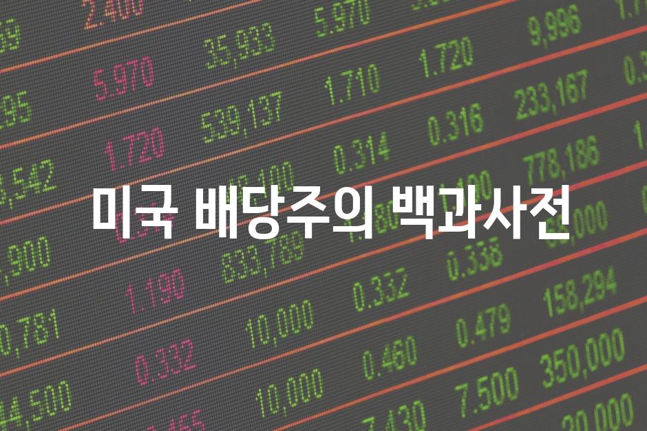  미국 배당주의 백과사전