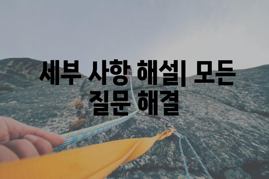  세부 사항 해설| 모든 질문 해결