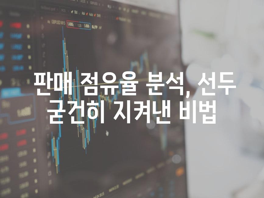  판매 점유율 분석, 선두 굳건히 지켜낸 비법