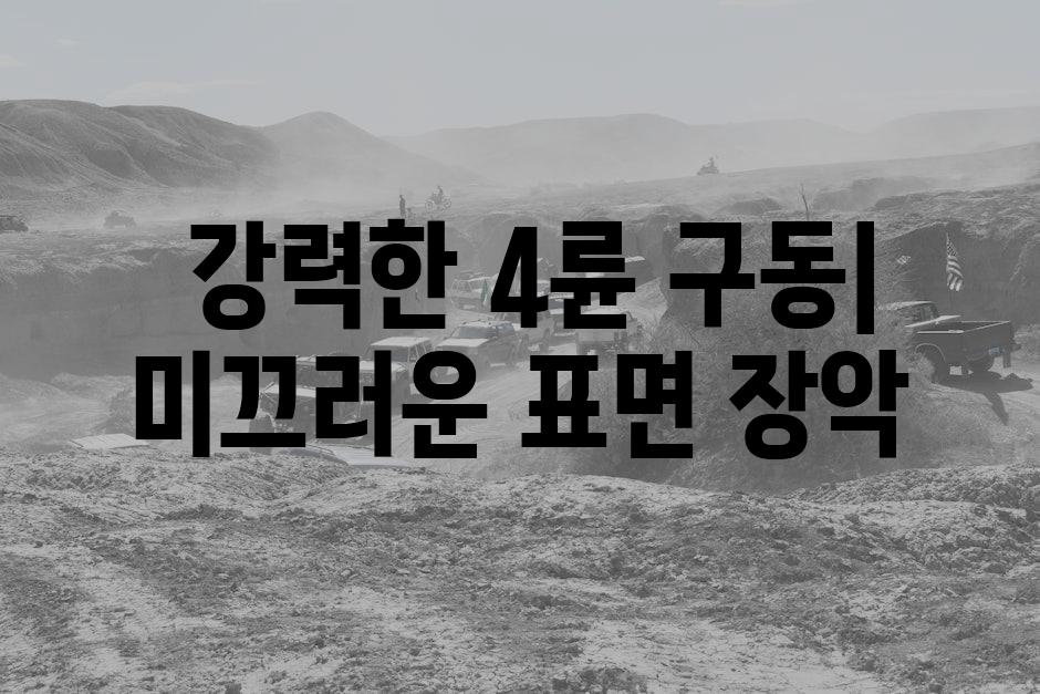  강력한 4륜 구동| 미끄러운 표면 장악