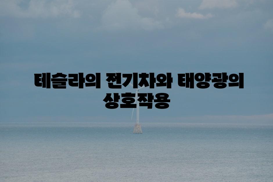  테슬라의 전기차와 태양광의 상호작용