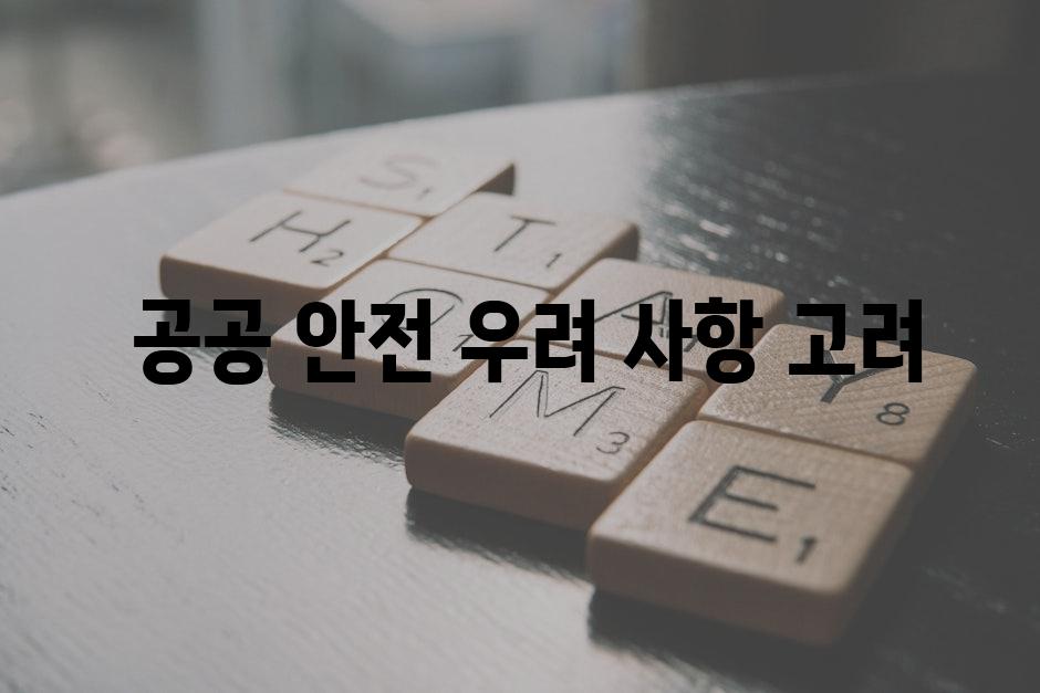  공공 안전 우려 사항 고려