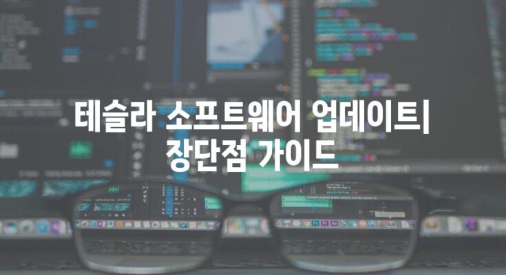 테슬라 소프트웨어 업데이트| 장단점 가이드