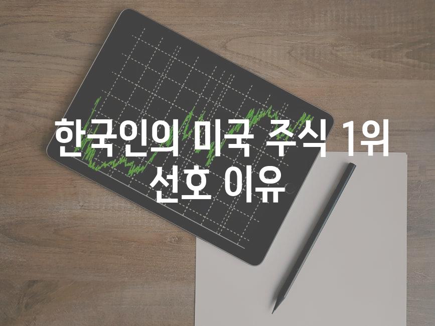  한국인의 미국 주식 1위 선호 이유