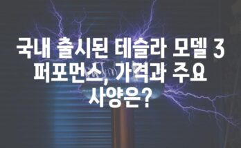 국내 출시된 테슬라 모델 3 퍼포먼스, 가격과 주요 사양은?