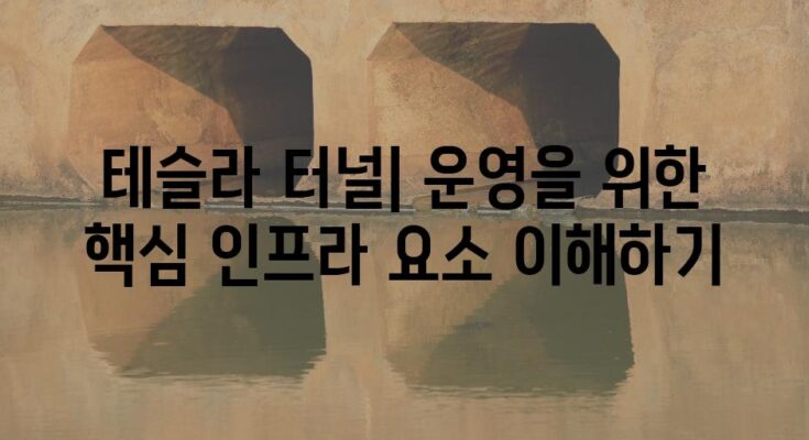 테슬라 터널| 운영을 위한 핵심 인프라 요소 이해하기