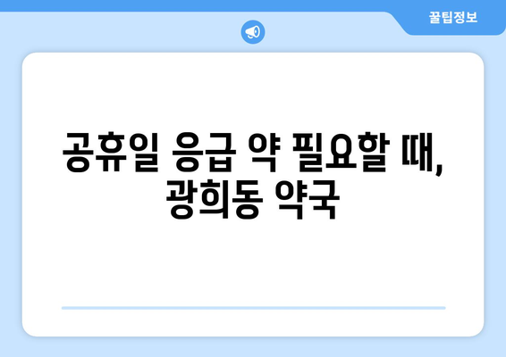 서울시 중구 광희동 24시간 토요일 일요일 휴일 공휴일 야간 약국