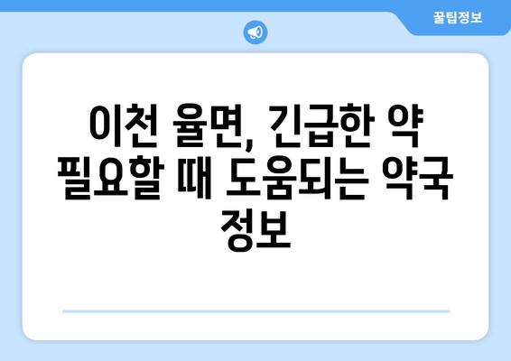 경기도 이천시 율면 24시간 토요일 일요일 휴일 공휴일 야간 약국