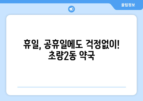 부산시 동구 초량2동 24시간 토요일 일요일 휴일 공휴일 야간 약국