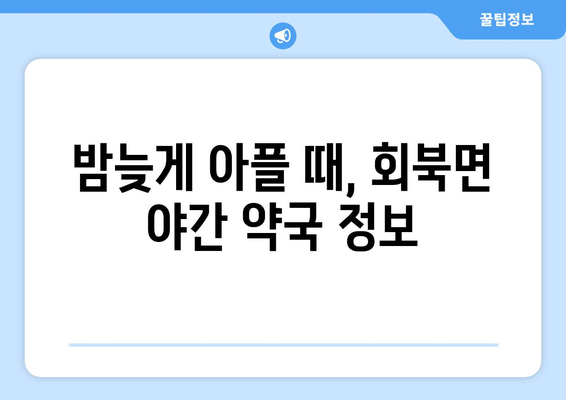 충청북도 보은군 회북면 24시간 토요일 일요일 휴일 공휴일 야간 약국