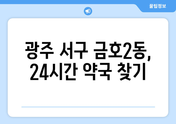 광주시 서구 금호2동 24시간 토요일 일요일 휴일 공휴일 야간 약국