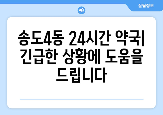 인천시 연수구 송도4동 24시간 토요일 일요일 휴일 공휴일 야간 약국