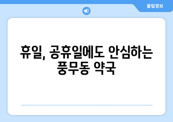 경기도 김포시 풍무동 24시간 토요일 일요일 휴일 공휴일 야간 약국