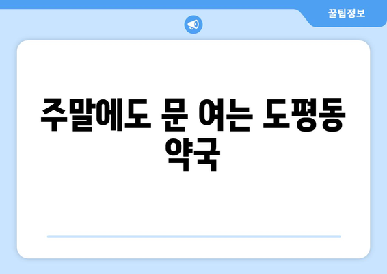 대구시 동구 도평동 24시간 토요일 일요일 휴일 공휴일 야간 약국