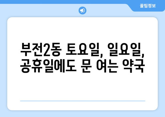 부산시 부산진구 부전2동 24시간 토요일 일요일 휴일 공휴일 야간 약국