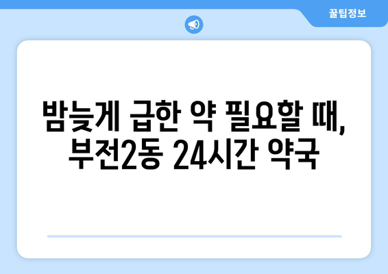 부산시 부산진구 부전2동 24시간 토요일 일요일 휴일 공휴일 야간 약국