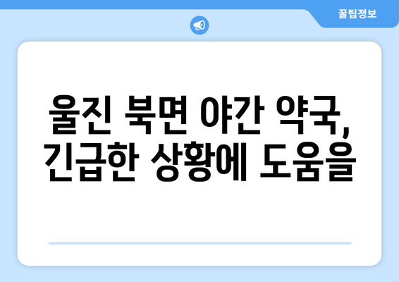 경상북도 울진군 북면 24시간 토요일 일요일 휴일 공휴일 야간 약국