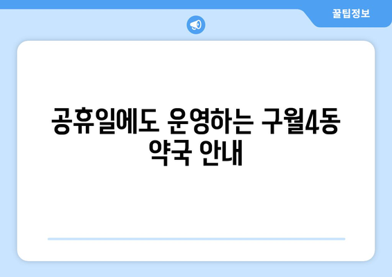 인천시 남동구 구월4동 24시간 토요일 일요일 휴일 공휴일 야간 약국