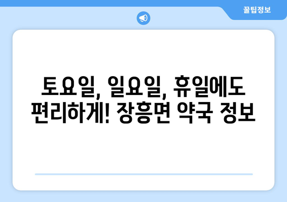 경기도 양주시 장흥면 24시간 토요일 일요일 휴일 공휴일 야간 약국