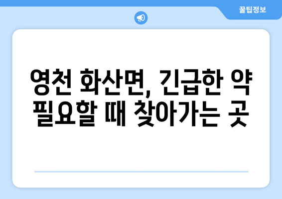 경상북도 영천시 화산면 24시간 토요일 일요일 휴일 공휴일 야간 약국