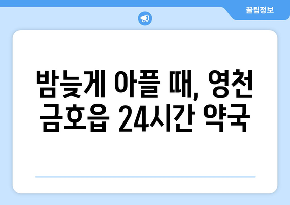 경상북도 영천시 금호읍 24시간 토요일 일요일 휴일 공휴일 야간 약국