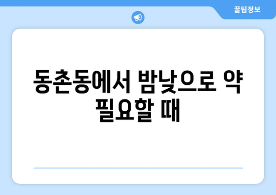 대구시 동구 동촌동 24시간 토요일 일요일 휴일 공휴일 야간 약국