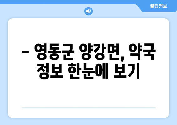 충청북도 영동군 양강면 24시간 토요일 일요일 휴일 공휴일 야간 약국