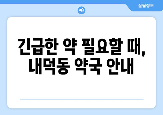 충청북도 청주시 청원구 내덕동 24시간 토요일 일요일 휴일 공휴일 야간 약국