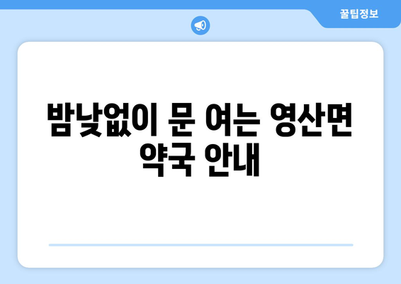 경상남도 창녕군 영산면 24시간 토요일 일요일 휴일 공휴일 야간 약국