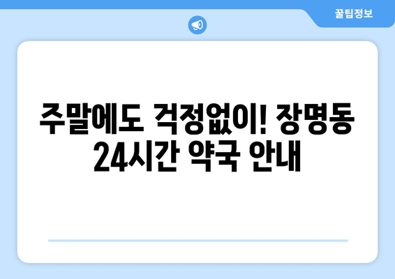 전라북도 정읍시 장명동 24시간 토요일 일요일 휴일 공휴일 야간 약국