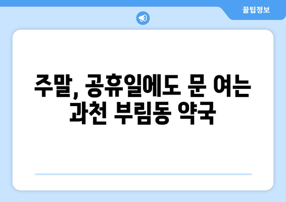 경기도 과천시 부림동 24시간 토요일 일요일 휴일 공휴일 야간 약국