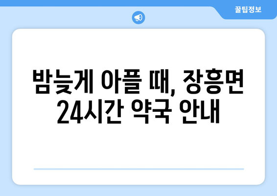 경기도 양주시 장흥면 24시간 토요일 일요일 휴일 공휴일 야간 약국