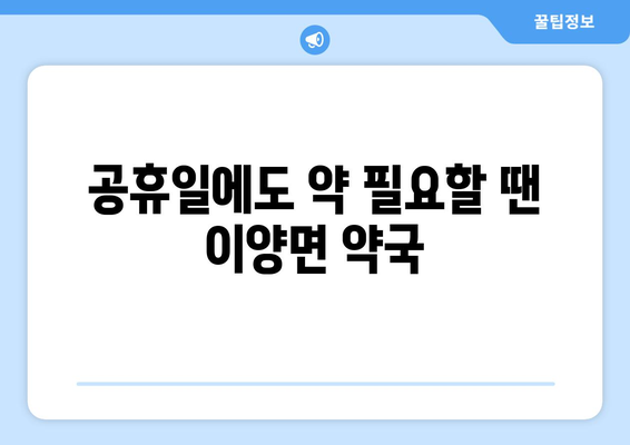 전라남도 화순군 이양면 24시간 토요일 일요일 휴일 공휴일 야간 약국