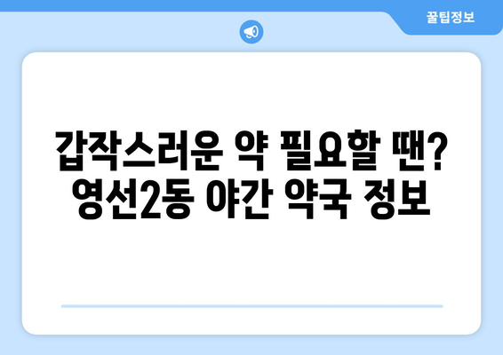 부산시 영도구 영선2동 24시간 토요일 일요일 휴일 공휴일 야간 약국