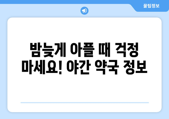 강원도 정선군 화암면 24시간 토요일 일요일 휴일 공휴일 야간 약국