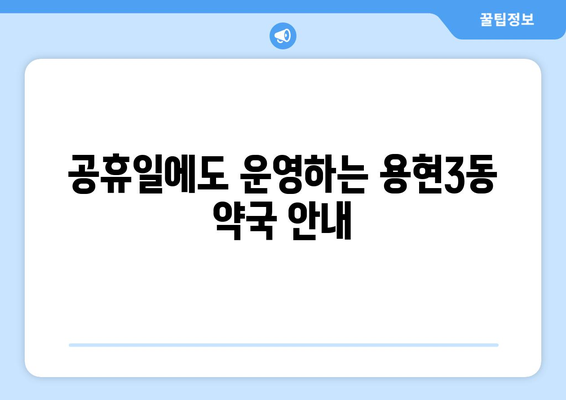 인천시 미추홀구 용현3동 24시간 토요일 일요일 휴일 공휴일 야간 약국