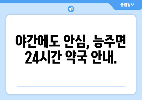 전라남도 화순군 능주면 24시간 토요일 일요일 휴일 공휴일 야간 약국