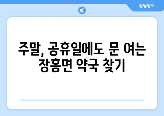 경기도 양주시 장흥면 24시간 토요일 일요일 휴일 공휴일 야간 약국