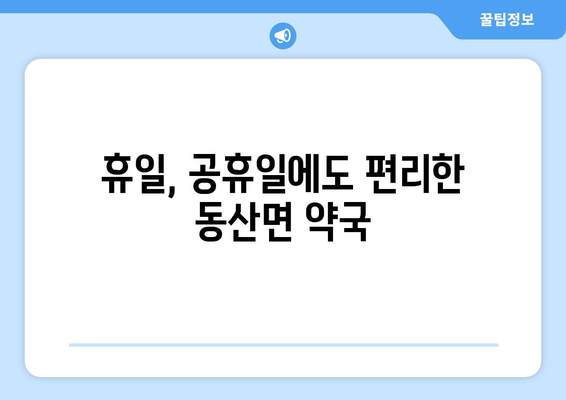 강원도 춘천시 동산면 24시간 토요일 일요일 휴일 공휴일 야간 약국