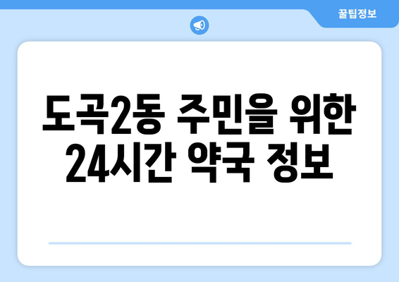 서울시 강남구 도곡2동 24시간 토요일 일요일 휴일 공휴일 야간 약국