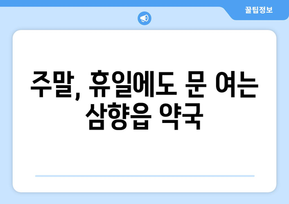 전라남도 무안군 삼향읍 24시간 토요일 일요일 휴일 공휴일 야간 약국