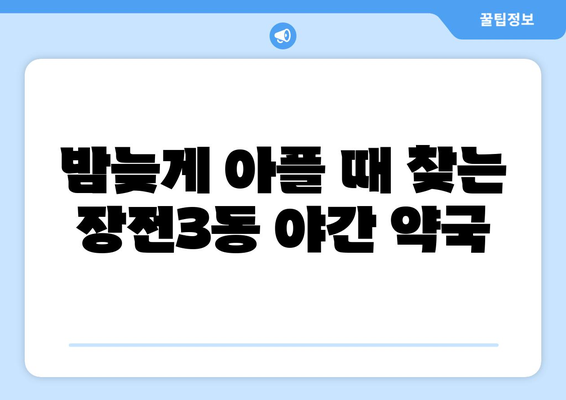 부산시 금정구 장전3동 24시간 토요일 일요일 휴일 공휴일 야간 약국