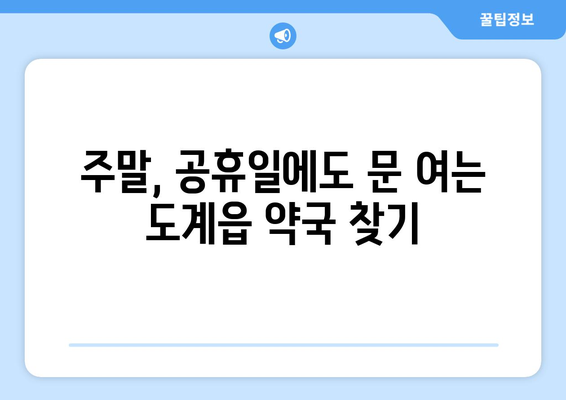 강원도 삼척시 도계읍 24시간 토요일 일요일 휴일 공휴일 야간 약국